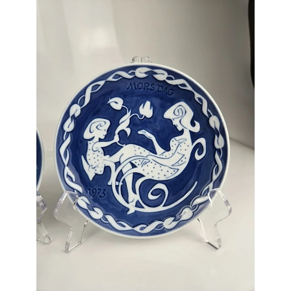 Royal Copenhagen Mors‎ Dag Plates 1971 1972 1973 Set